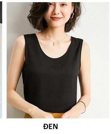 Áo sát nách, Áo balo nữ cổ tròn chất lụa cao cấp phong cách Hàn Quốc