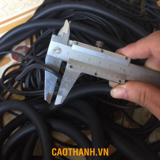 Dây/Gioăng cao su tròn phi 2, đặc, đen, chịu dầu, làm kín tốt