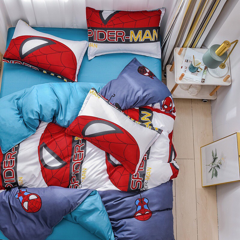 Trọn Bộ 4 Món Cotton Poly Nhập Mẫu SPIDERMAN MARVEL