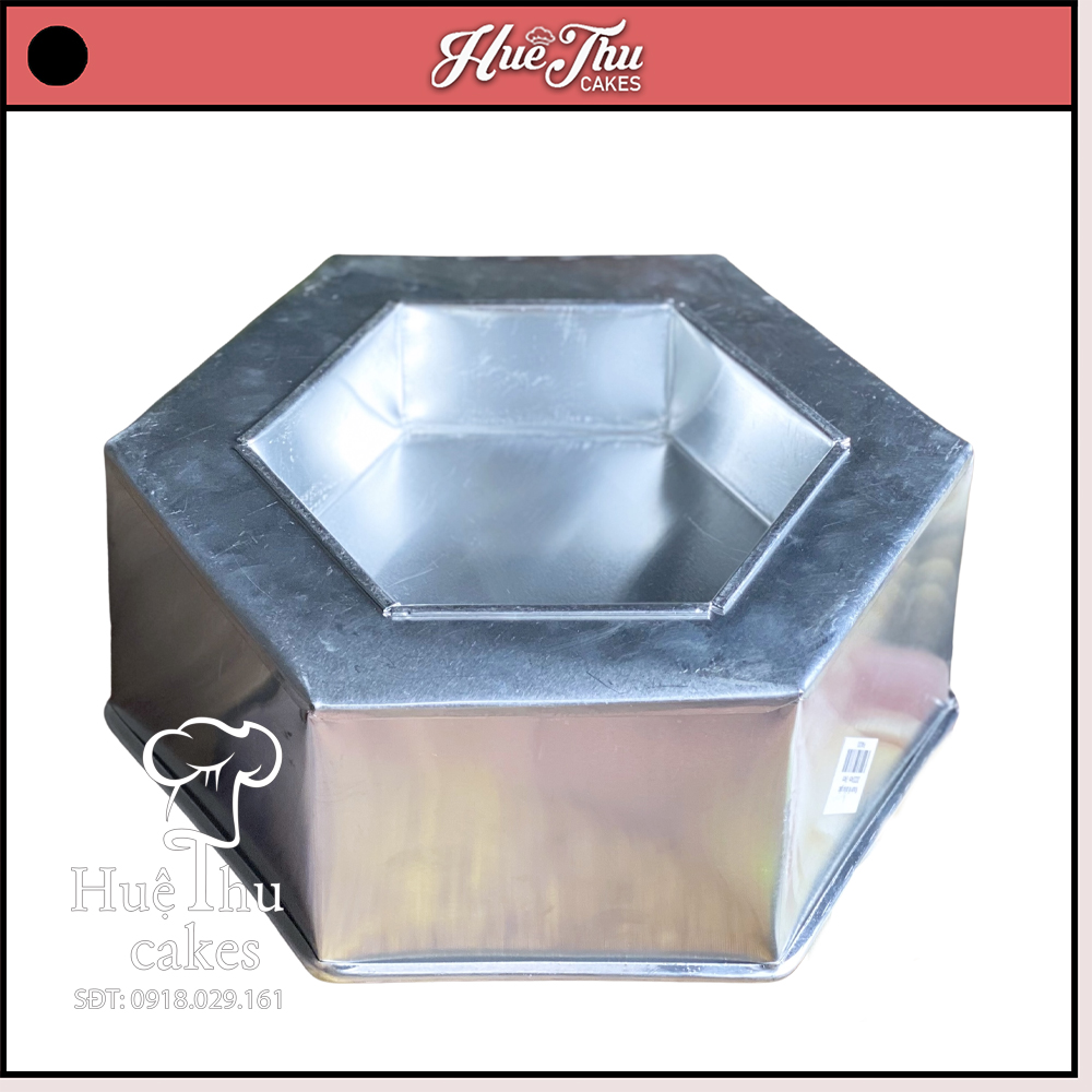 Khuôn nhôm Hồ Cá Lục Giác 20/22/24cm làm bánh rau câu, bánh nướng, bánh gato