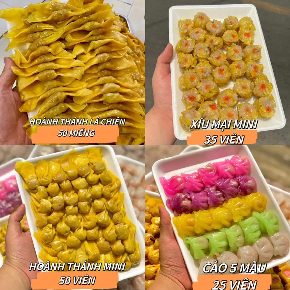 Hoành thánh thịt lá - khay 50 viên