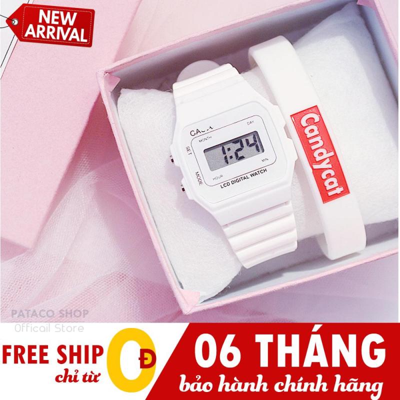 Nơi bán (Tặng Kèm Vòng) Đồng Hồ Điện Tử Unisex Siêu Cool Cá Tính Dây Nhựa Cực Bền (Mẫu Mới 2019)