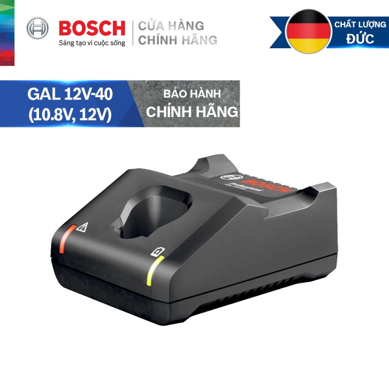 Đế sạc nhanh pin Bosch GAL 12V-40 (10.8V, 12V)