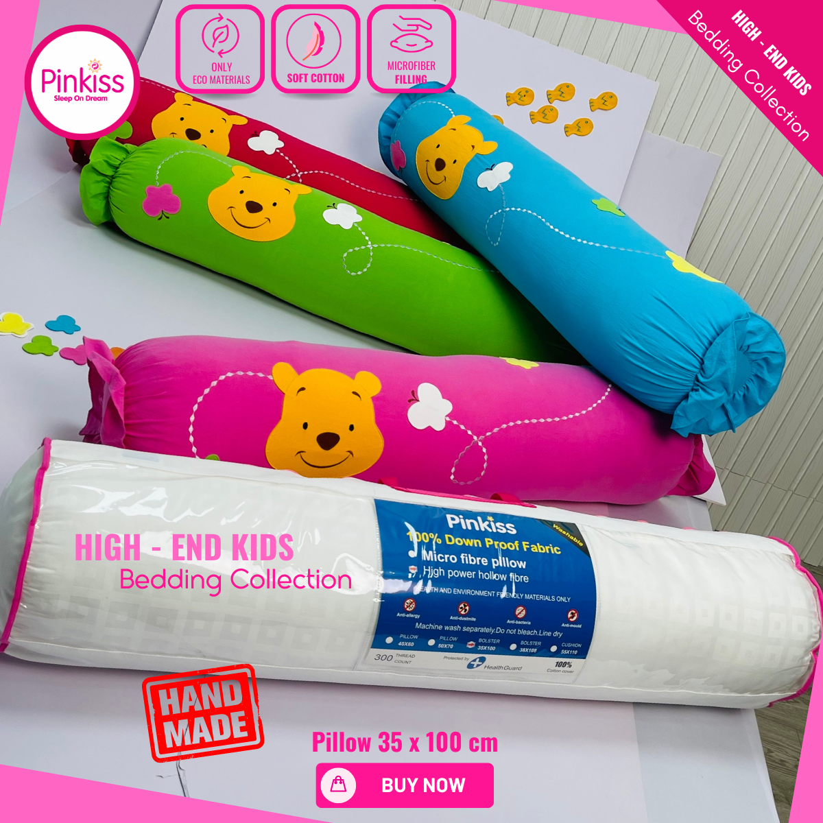 Gối ôm PINKISS kích thước 35x100cm