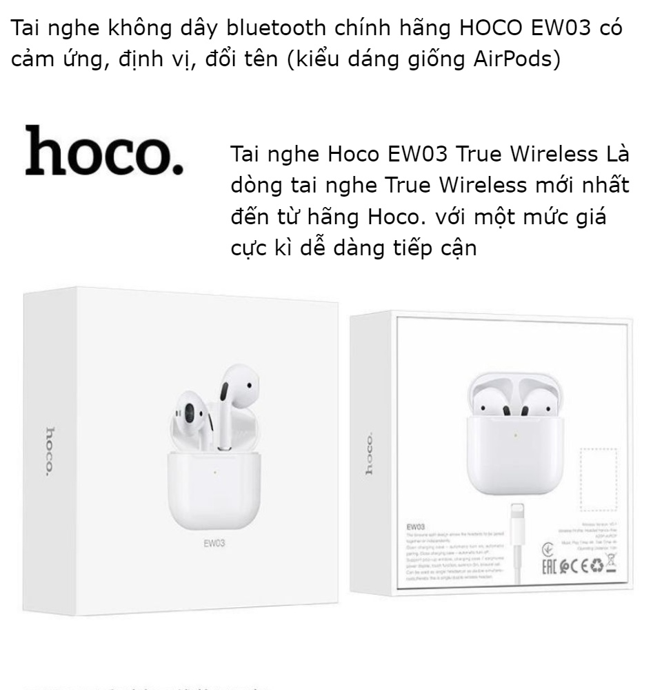 Tai Nghe Bluetooth True Wireless Hoco EW03 Chính Hãng