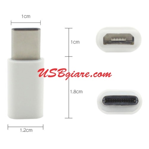 ĐẦU CHUYỂN CỔNG SẠC USB TYPE C (USB-C) SANG MICRO USB