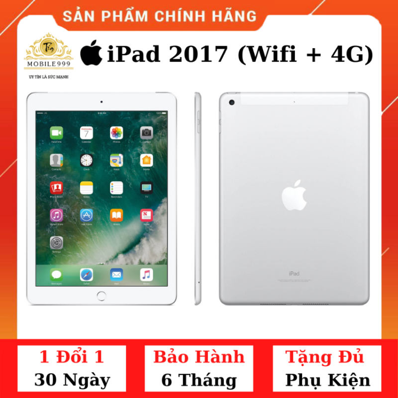 iPad Gen 5 2017 (Wifi + 4G) 32G /128GB Chính Hãng - Zin Đẹp - Màn Retina sắc nét - Tặng phụ kiện + Bao da - 1 đổi 1 30 ngày - BH 6 tháng - MOBILE999