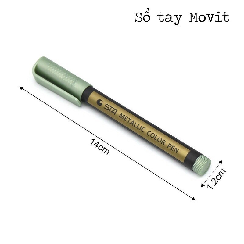 Bút Sta Metallic màu nhũ ngòi lông