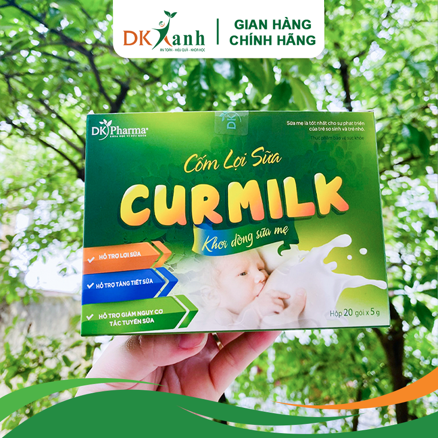 Cốm lợi sữa Curmilk - DK Pharma (hộp 20 gói)