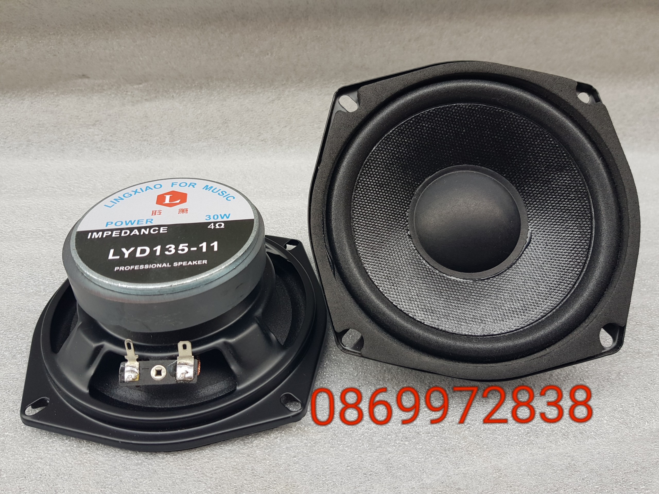 Loa bass 12cm ling xiao từ đơn 80 coil 20 - màng các bon - giá một loa
