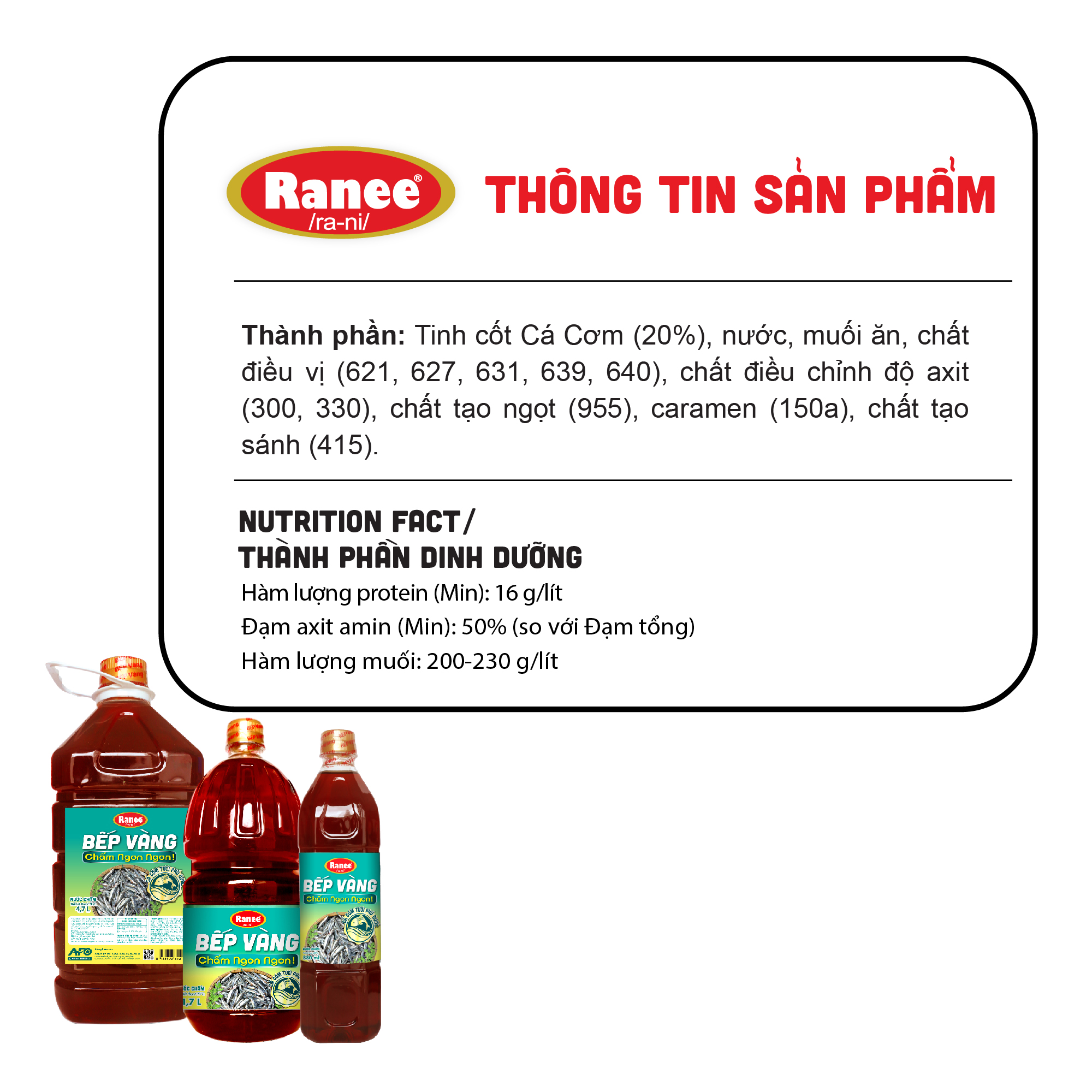 {Đơn 199k tặng hộp bơ -399k tặng vá gỗ} Nước chấm Cá Cơm Bếp Vàng siêu tiết kiệm 880ml