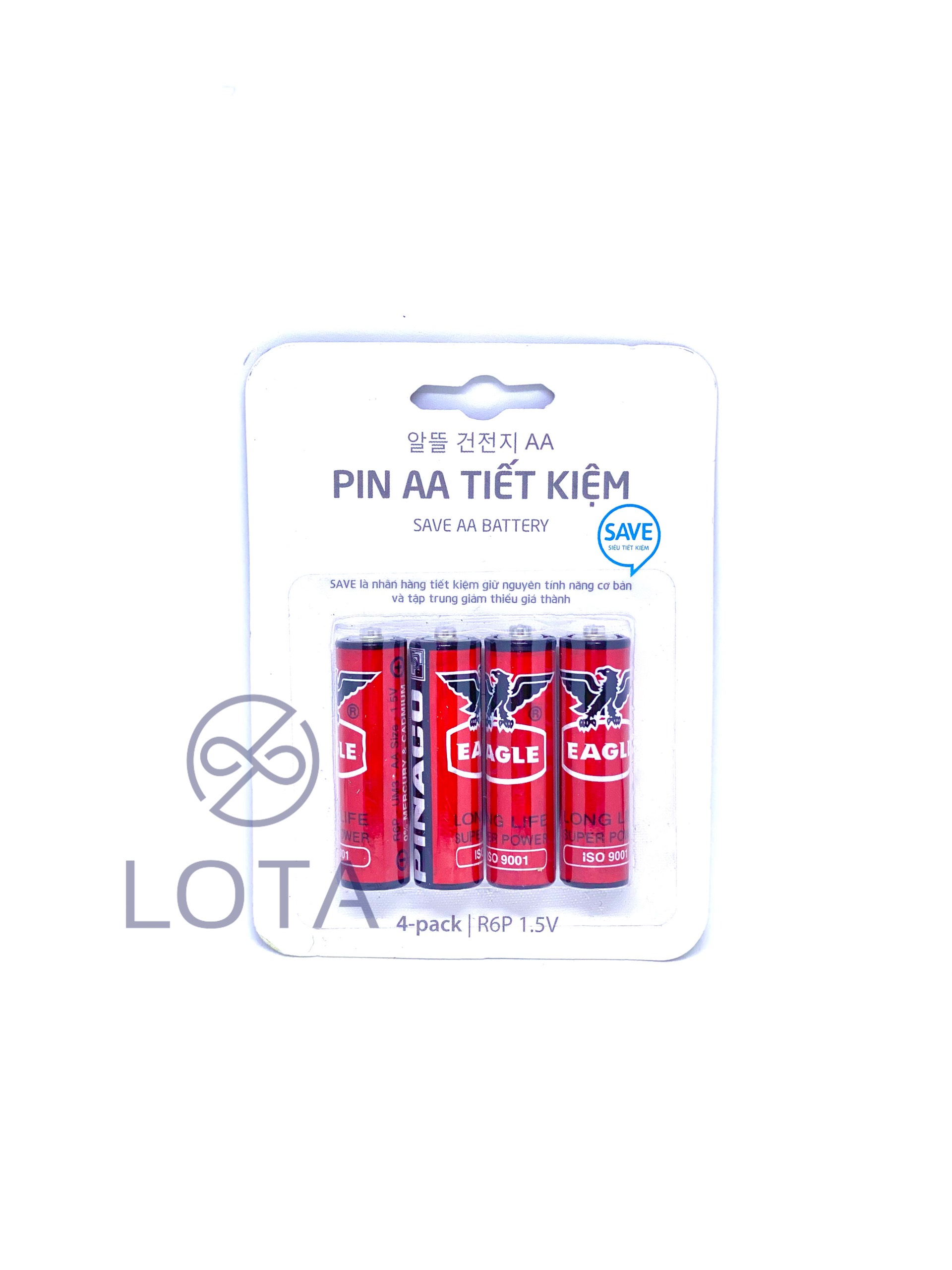 VỈ 4 VIÊN PIN AA SIÊU TIẾT KIỆM PINACO
