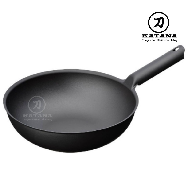 [Trả góp 0%]Unilloy - Chảo wok màu đen - 31cm