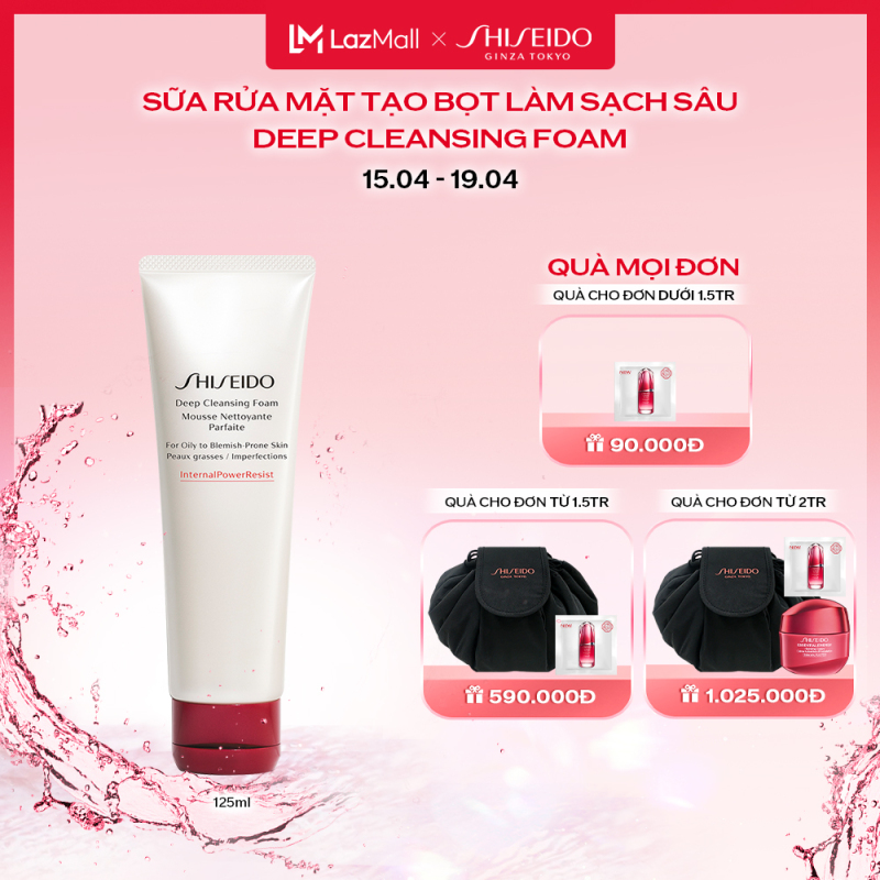 Sữa rửa mặt tạo bọt làm sạch sâu Shiseido Deep Cleansing Foam 125ml