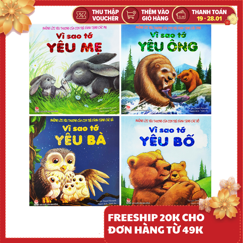Sách cho bé - Combo 4 cuốn Vì Sao Tớ Yêu Ông Bà Bố Mẹ - Tái Bản 2019