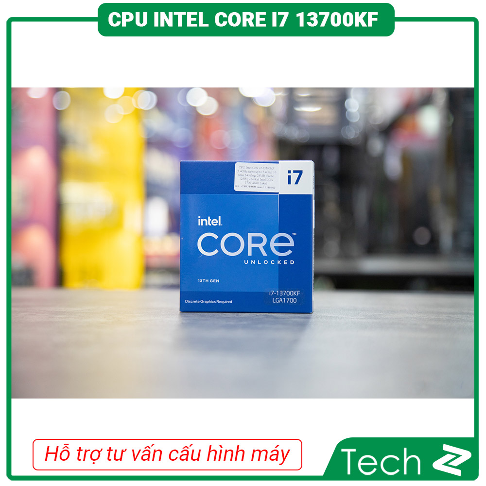 CPU Intel Core i7 13700KF Box New Bảo Hành 3 Năm
