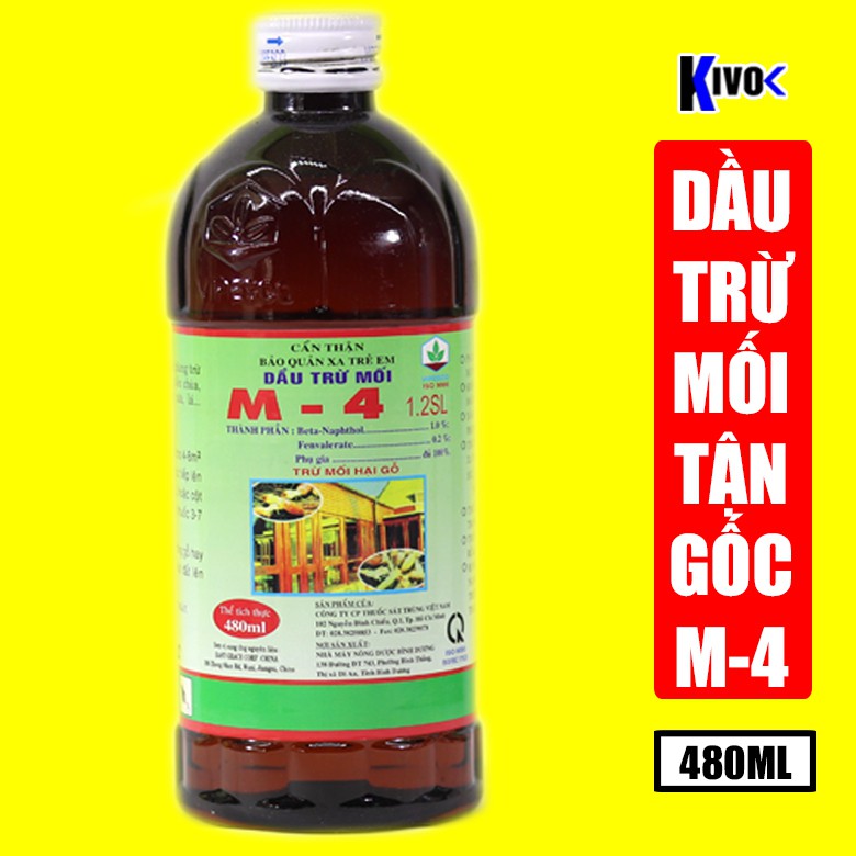 Dầu diệt côn trùng mối tận gốc chai lớn vipesco m-4 480ml - thuốc diệt mối, kiến, gián, dầu trừ mối