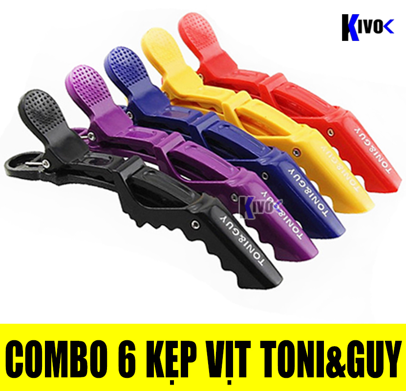 Kẹp chia tóc TONI&GUY (kẹp cá sấu set 6 cái)