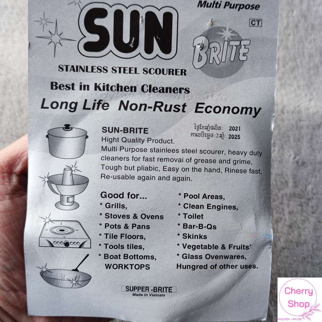 Combo 2 Miếng Cước Chà Nồi Siêu Sạch Sun