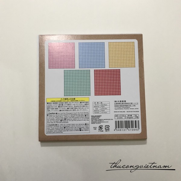 Giấy origami design paper checked designs 100 tờ