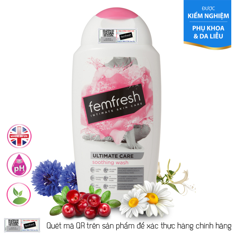Dung dịch vệ sinh phụ nữ Femfresh Ultimate Care Soothing Wash 250ml - Màu Hồng giá rẻ