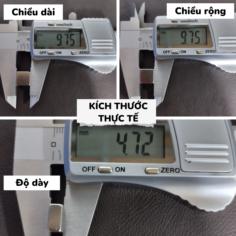 Nam châm đất hiếm 10x5x2mm, 10x5x5mm, 10x10x3mm, 10x10x5mm đính bảng từ