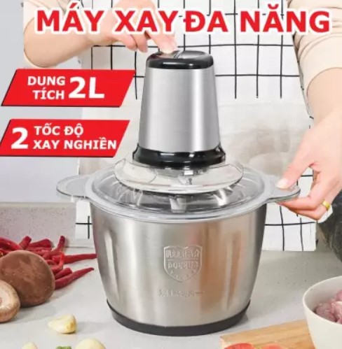 [BẢO HÀNH 12 THÁNG] Máy Xay Thịt Đa Năng-Máy Xay Inox Đa Năng 300W Dung Tích 3L+Tặng Kèm Lưỡi 4 Đầu, Inox 304 CHống Rỉ, An Toàn Cho Sức Khỏe, Được Bảo Hành Bởi Lucky store SG