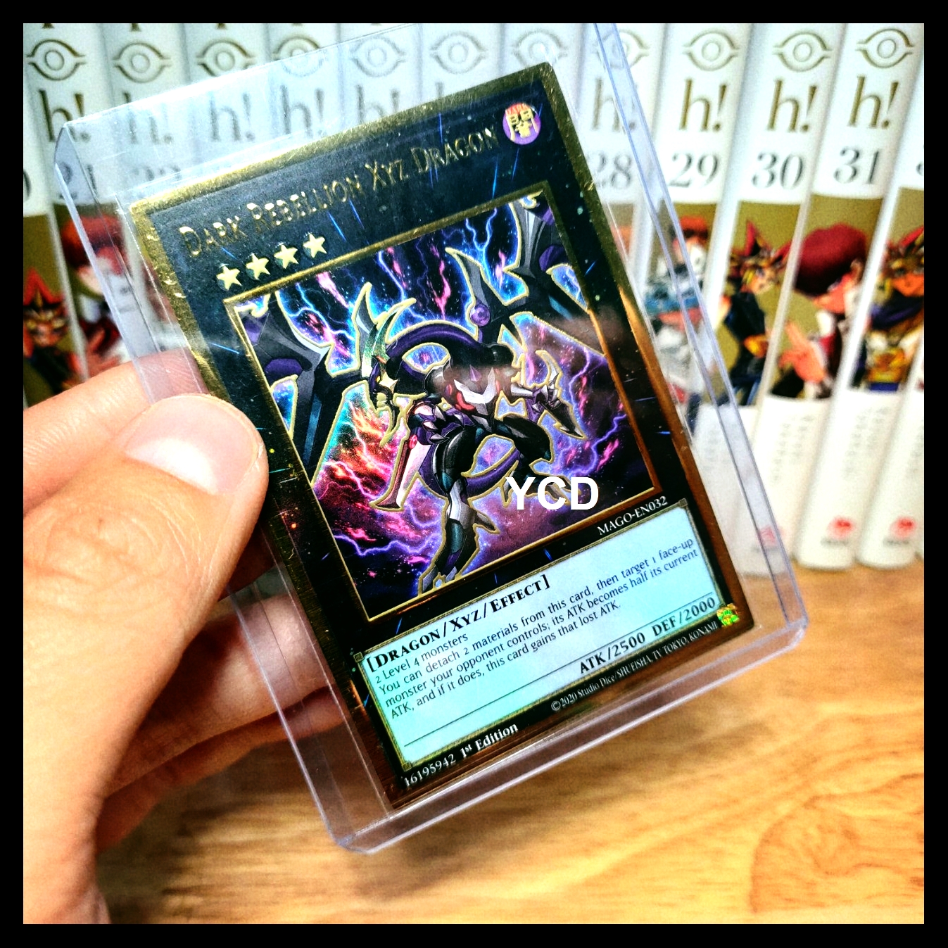 Thẻ bài yugioh chính hãng Dark Rebellion Xyz Dragon Premium Gold Rare