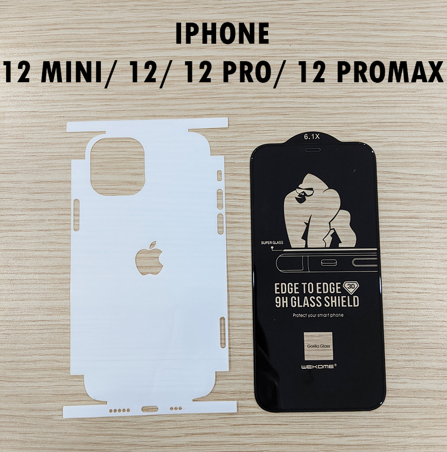Bộ dán siêu dính PPF full viền và cường lực phủ màn hình Kingkong iPhone 12 Mini 12 12 Pro 12 Promax
