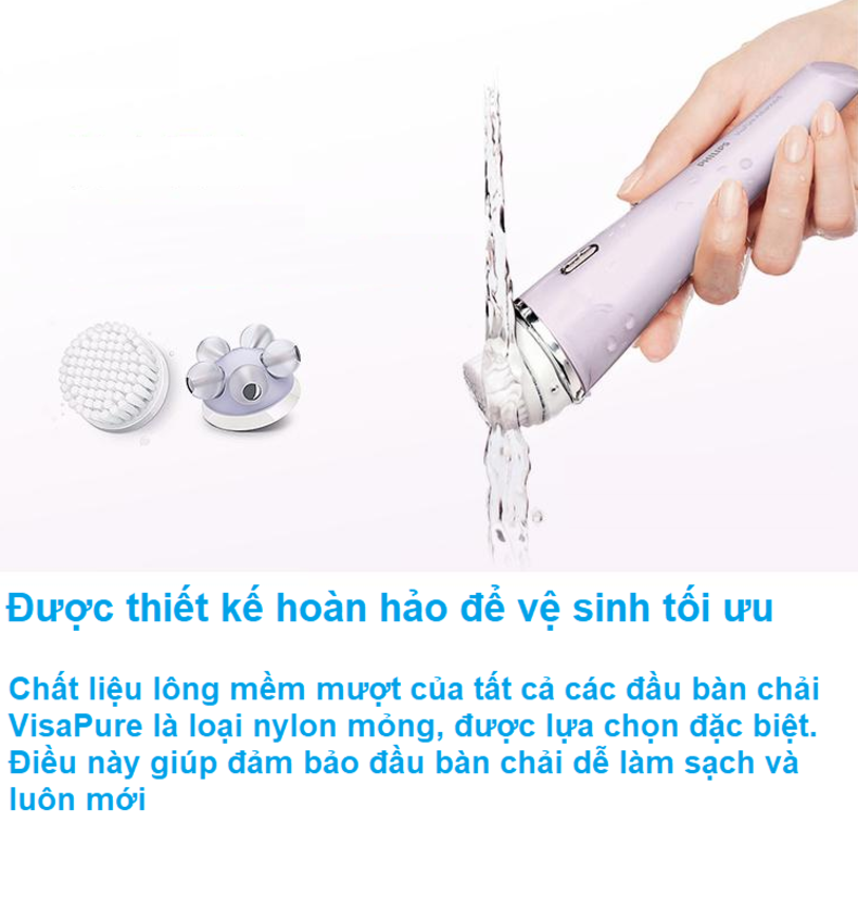 Máy rửa và massage mặt Philips VisaPure Advanced SC5340