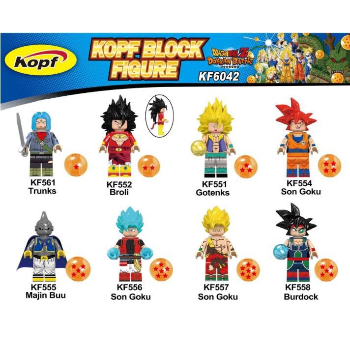 Mini Các Nhân Vật 7 Viên Ngọc Rồng Siêu Hot - Dragon Ball Goku Koruit KF6042 KF561 KF551 KF552 KF553 KF554 KF555