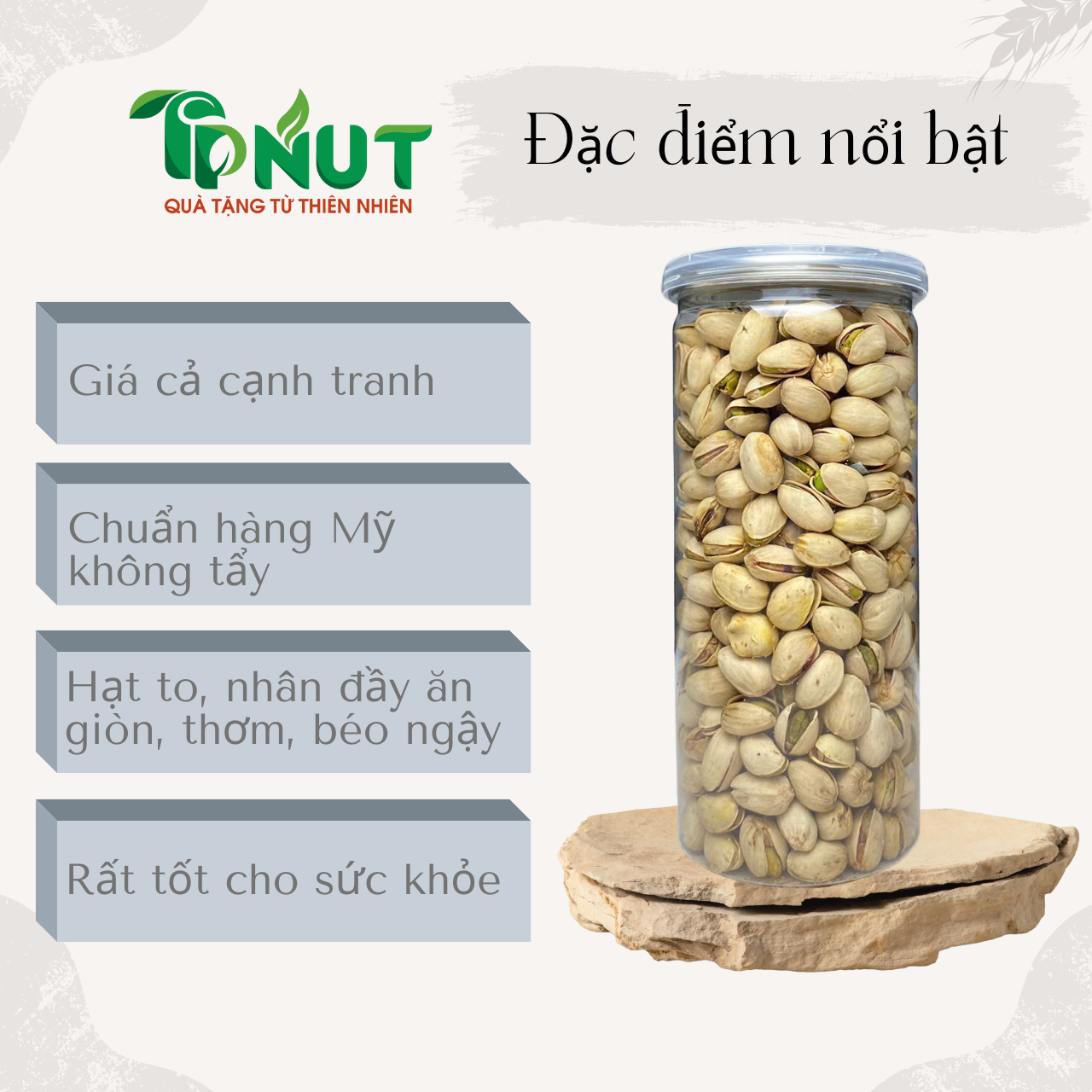 500g Hạt dẻ cười mỹ không tẩy trắng