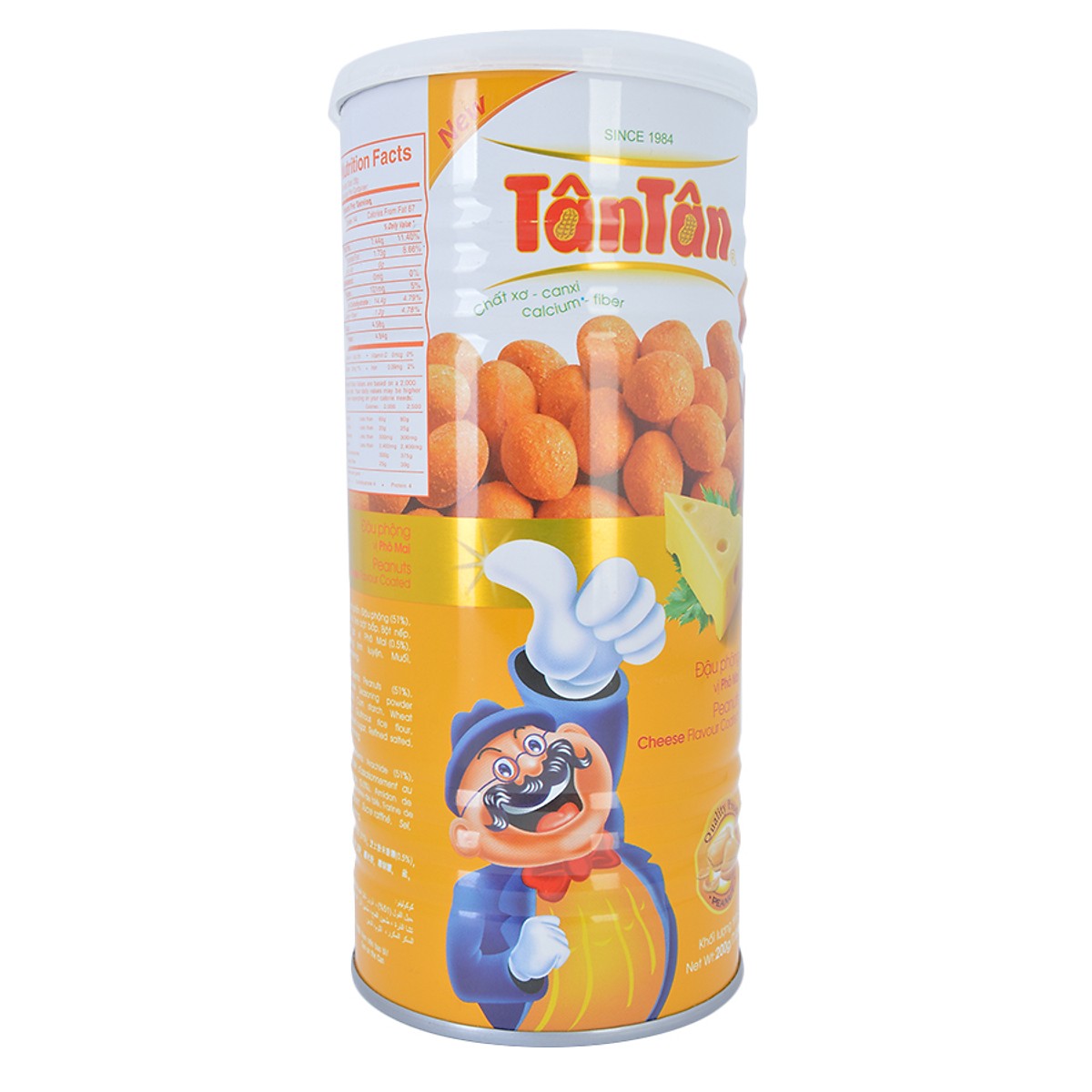 Combo 4 lon Đậu phộng vị Phô Mai Tân Tân 200g