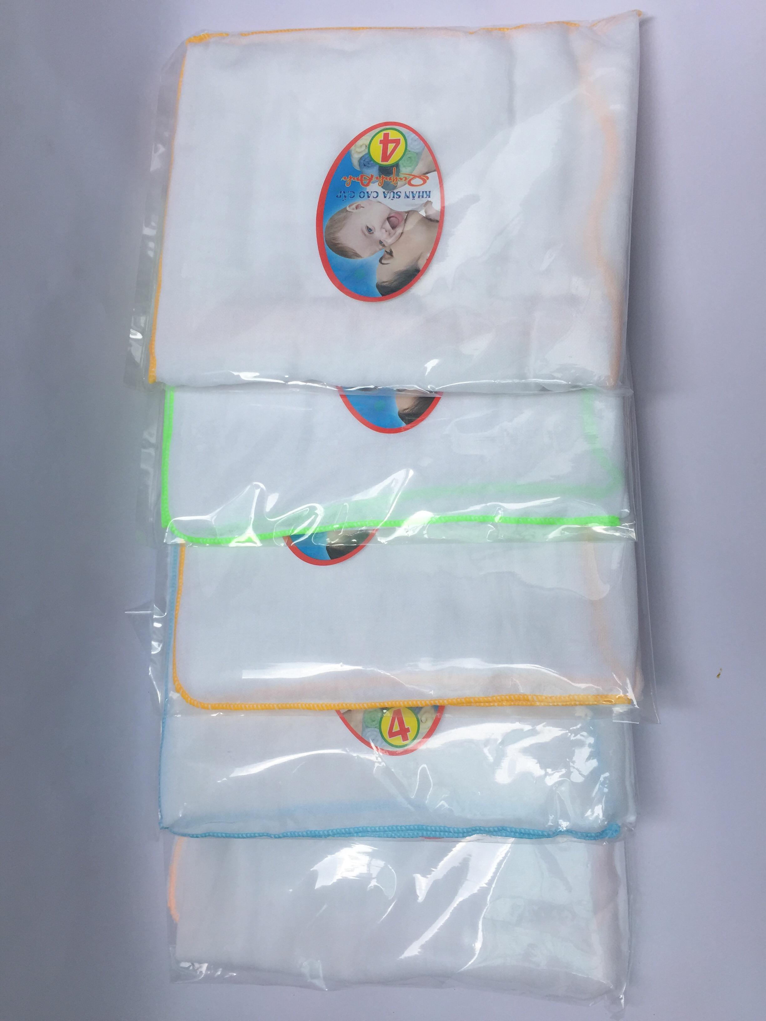 Combo 5 cái khăn sữa 4 lớp khổ lớn  (70x80)