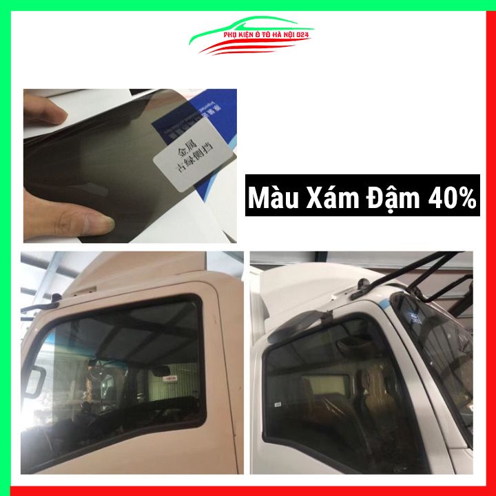 Phim cách nhiệt dán kính ô tô, cửa nhà, cửa văn phòng kích thước 100x152cm màu xám đậm 40%