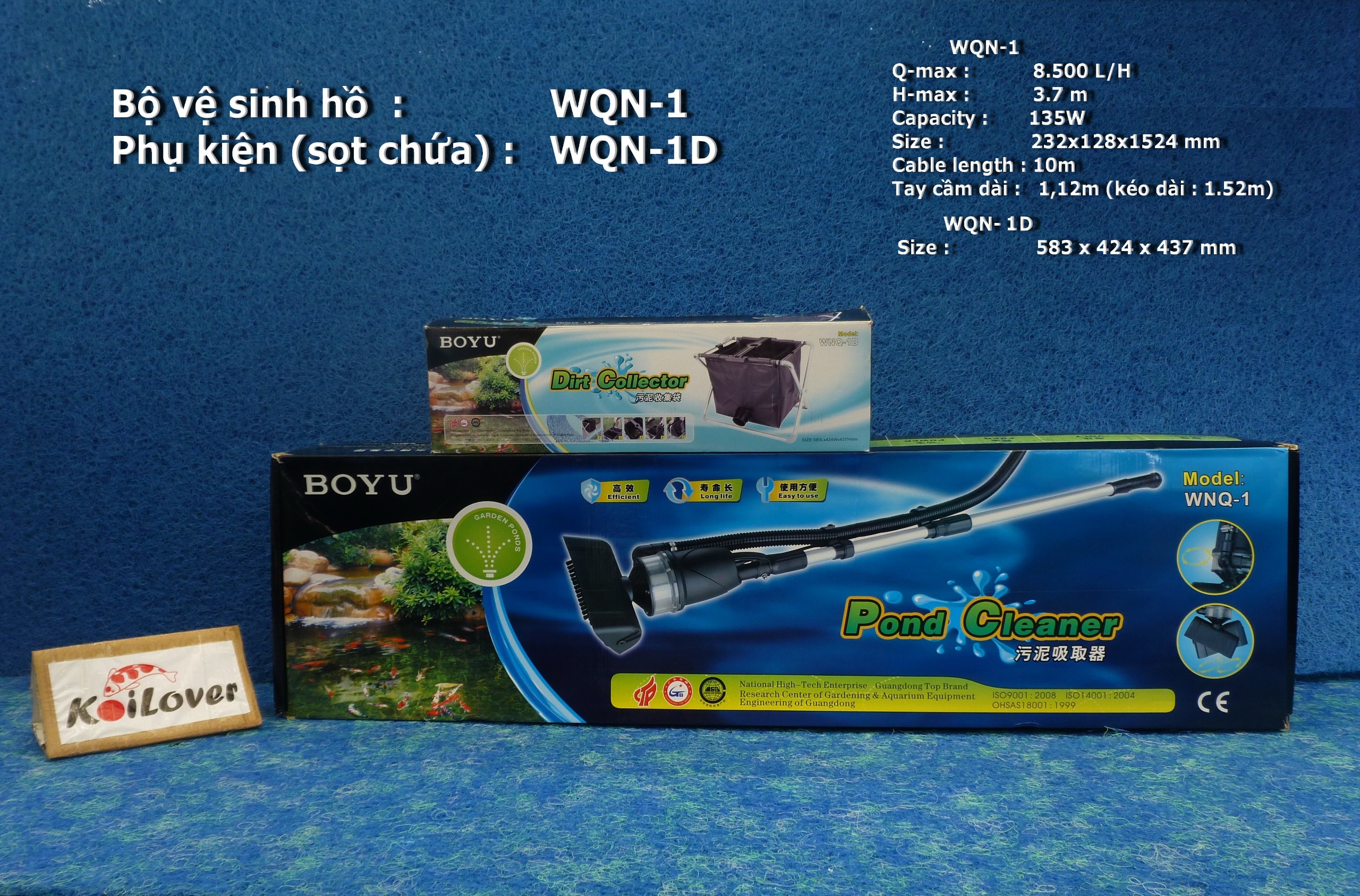 Máy vệ sinh hồ Koi : JEBAO & BOYU