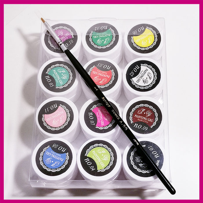 [HCM]Set 12 gel vẽ móng + tặng 1 cọ vẽ móng (số lượng có hạn)