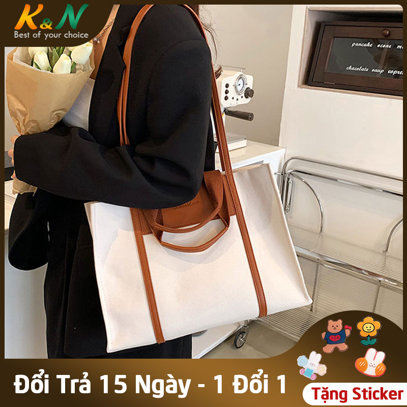 LouisWill balo nữ Túi Tote Vải Bố Túi Đeo Vai Nữ Túi Xách Nữ Vải Bố
