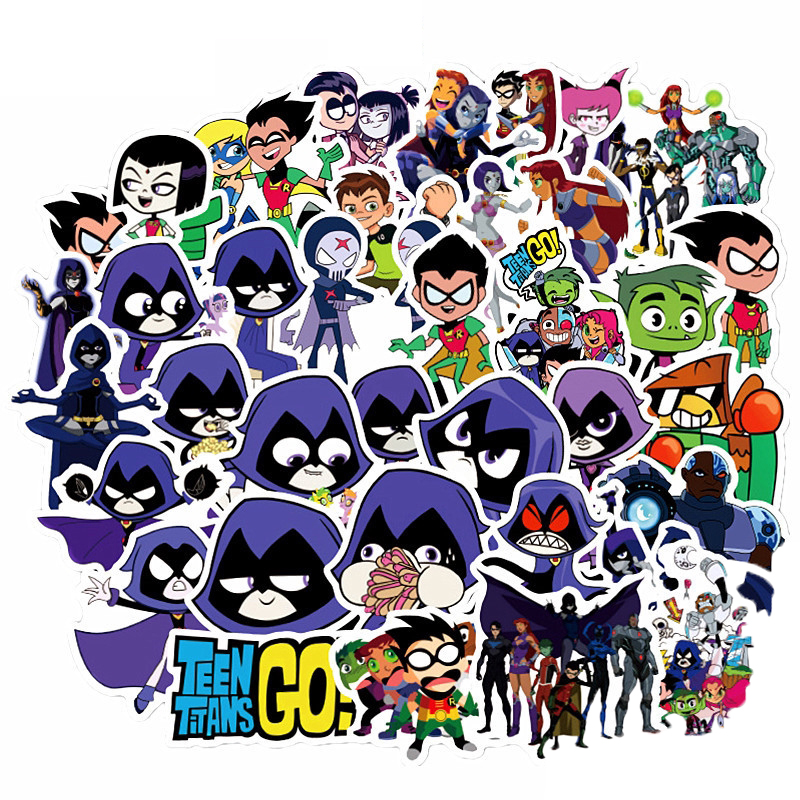 Set 30-60 sticker teen titans go!