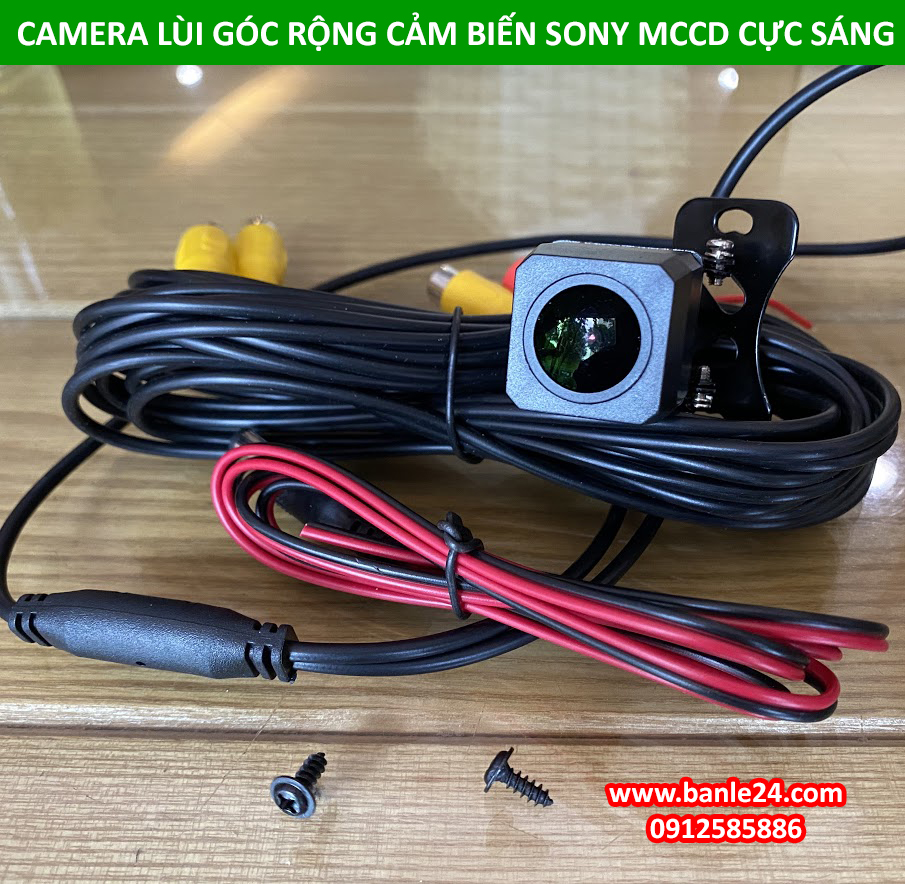Camera lùi góc rộng HD, cảm biến Sony MCCD cực nét