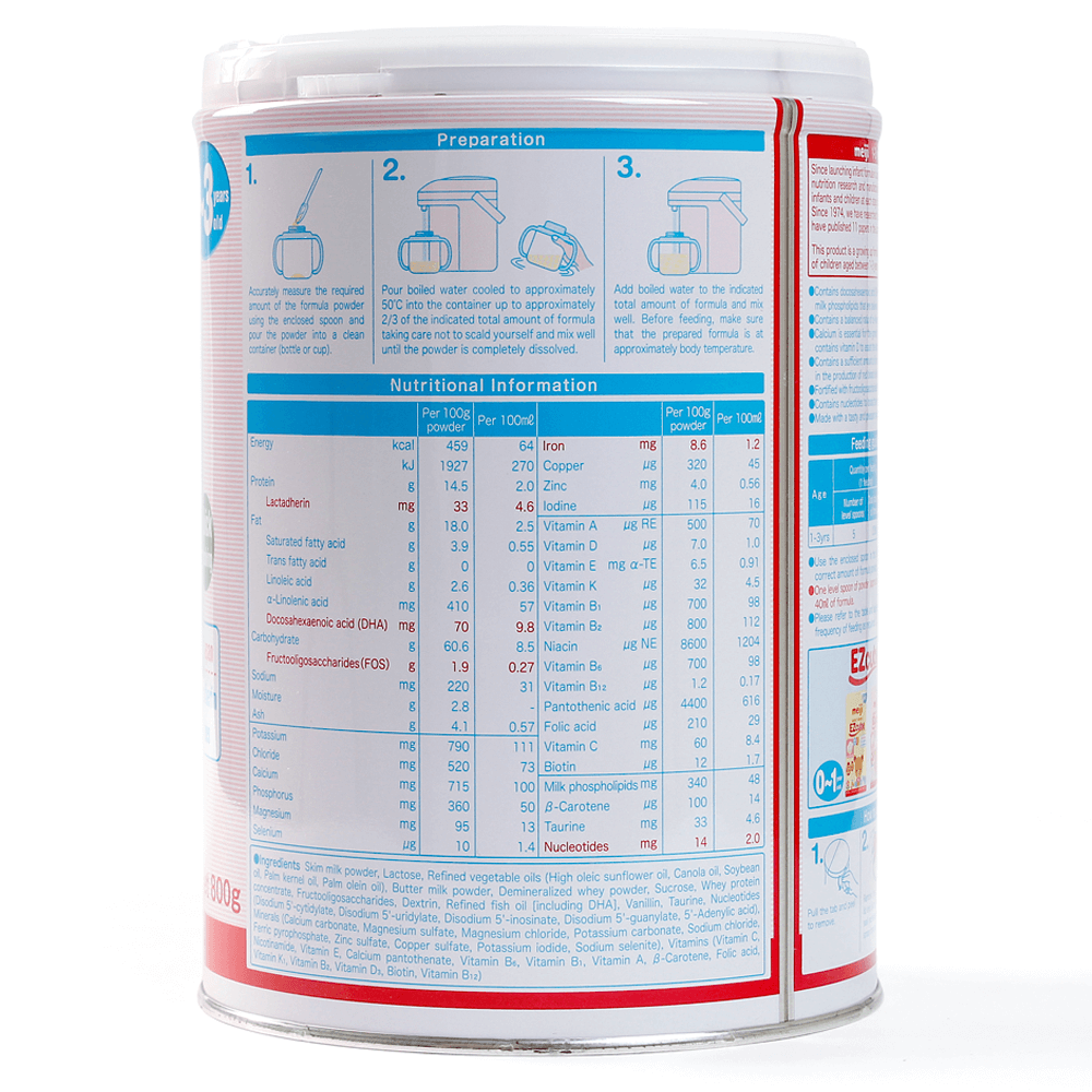 Sữa bột Meiji Growing Up Formula 800g (Dành cho trẻ từ 1 - 3 tuổi)