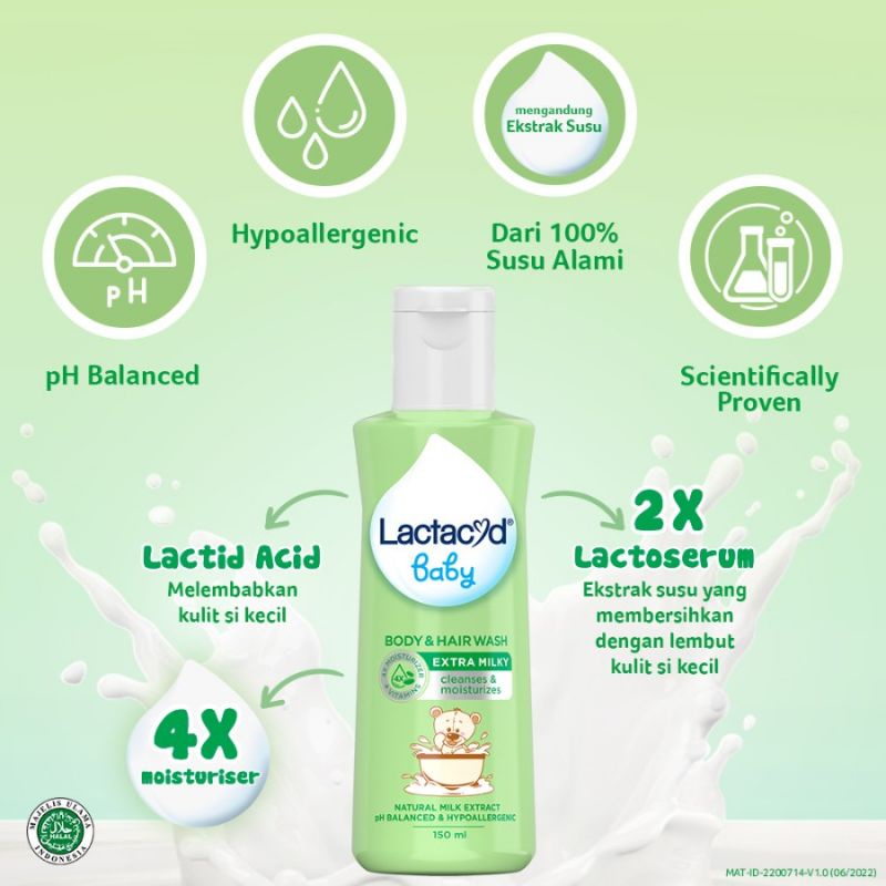 Sữa tắm gội lactacyd milky 500ml