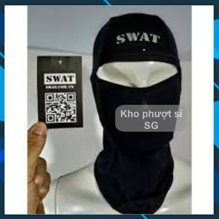 Mũ nón trùm đầu Ninja Swat Thái Lan 3 in 1 siêu co giãn dùng đội mũ bảo hiểm Fullface - Nón 3/4 dễ thấm hút mồ hôi - Khăn trùm đầu Ninja cao cấp