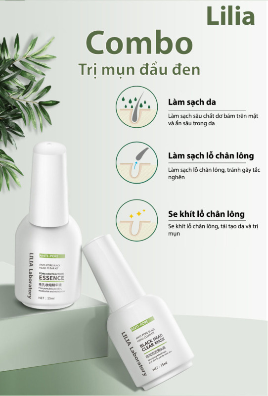 Lilia Combo Serum giảm mụn đầu đen hiệu quả se khi lỗ chân lông Blackhead Remover Tighten Pores giá rẻ