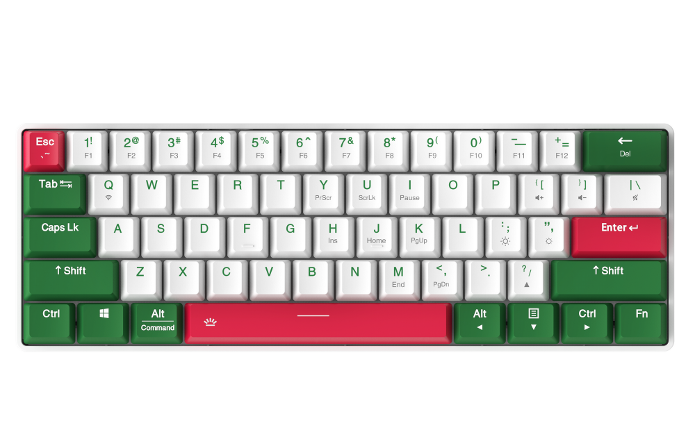 Bàn phím cơ không dây DAREU EK861 61KEY (PBT, Blue/ Brown/ Red D-KAILH switch)