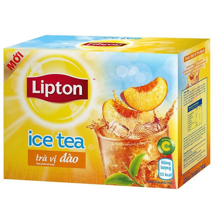 Trà Lipton Ice Tea Hòa Tan Vị Đào (Hộp 16 Gói X 14 G)