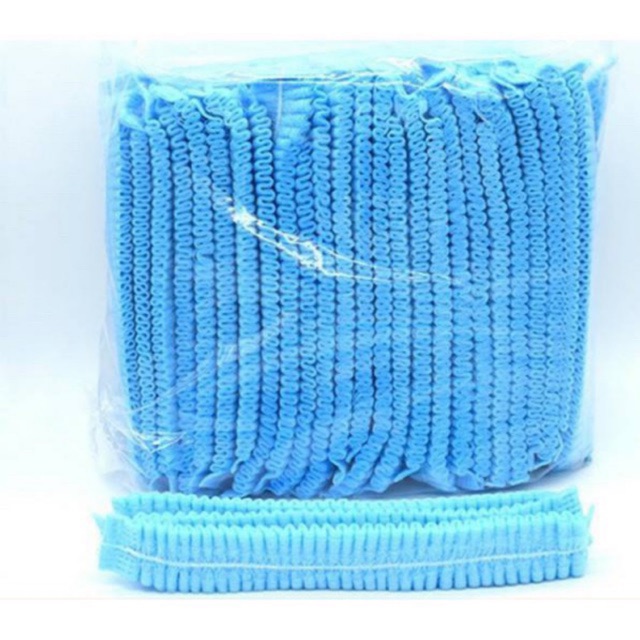 Nón giấy con sâu nón trùm tóc con sâu mũ giấy y tế trùm đầu chùm đầu bao tóc bịch 100 cái