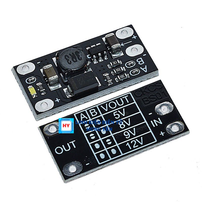Bộ chuyển đổi tăng áp nhỏ gọn DC - DC 3V 3.2V 3.3V 3.7V 5V 9V sang bảng mạch PCB 12V với tùy chỉnh 5V / 8V / 9V / 12V