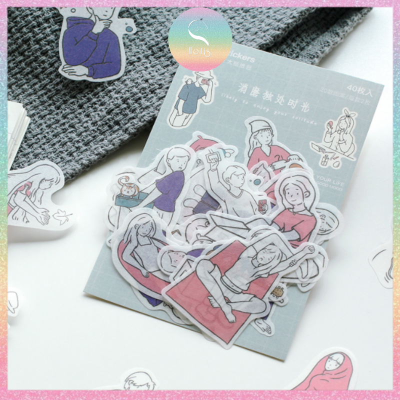 [HOTIS] Sticker hình người - 40 hình dán