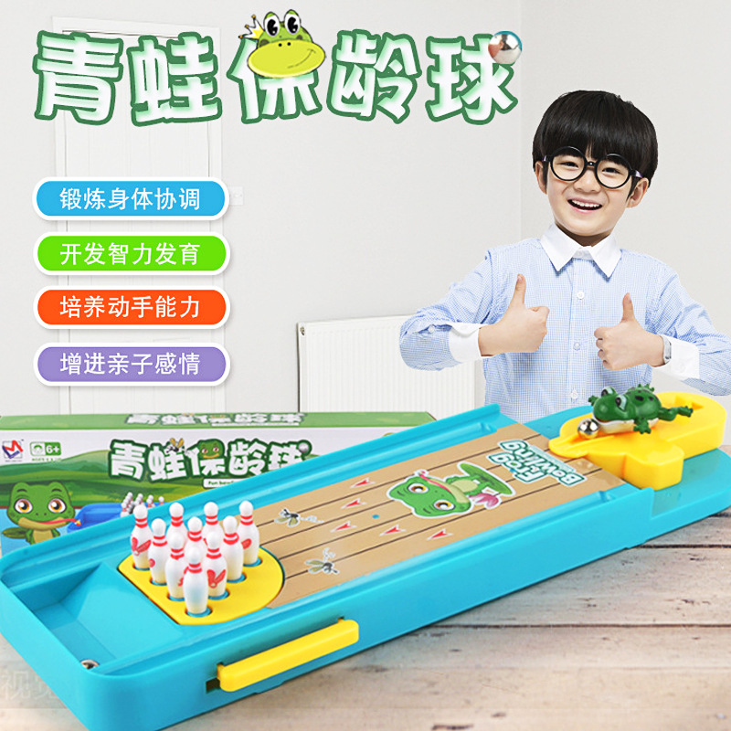 Bộ Đồ Chơi Bowling Cho Bé. Bàn Chơi Bowling Ếch Con Ném Bowling